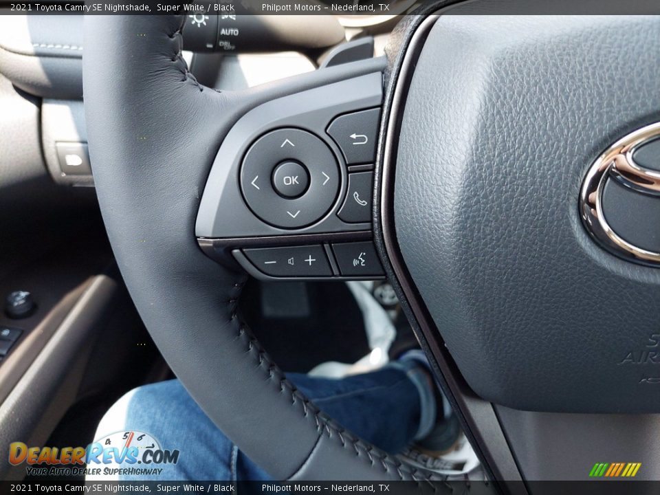 2021 Toyota Camry SE Nightshade Super White / Black Photo #15