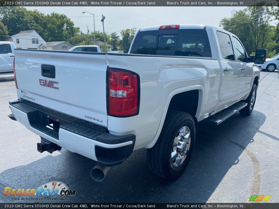 2019 GMC Sierra 3500HD Denali Crew Cab 4WD White Frost Tricoat / Cocoa/Dark Sand Photo #5