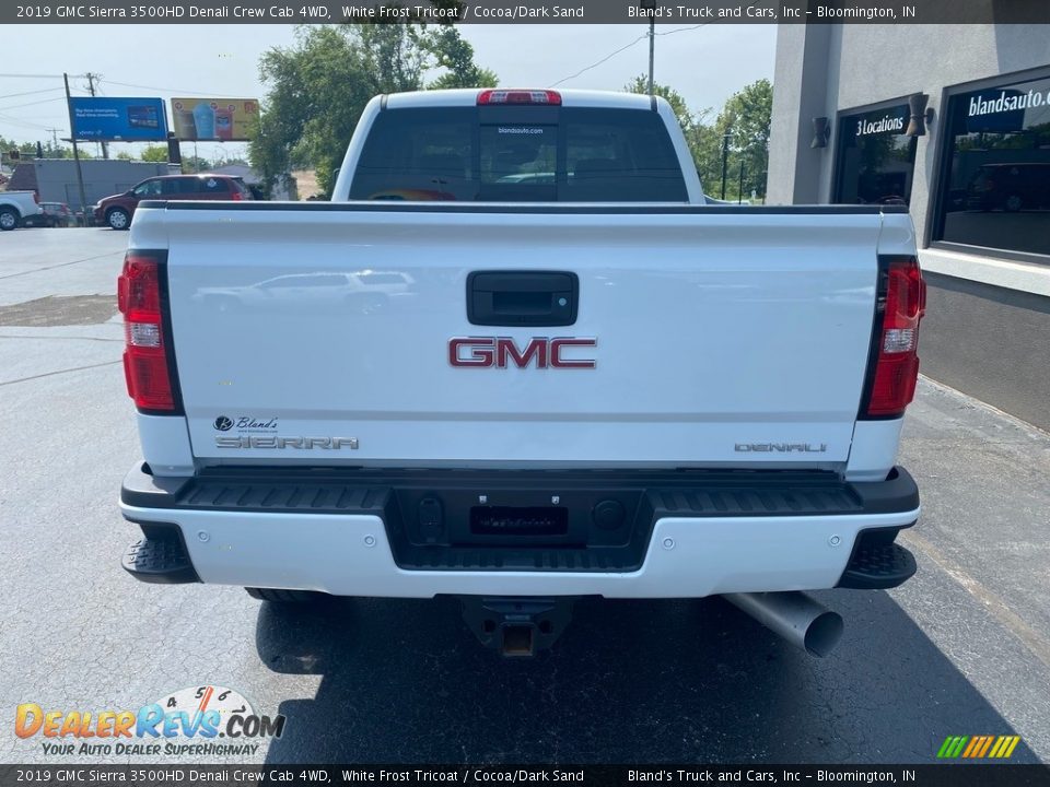 2019 GMC Sierra 3500HD Denali Crew Cab 4WD White Frost Tricoat / Cocoa/Dark Sand Photo #6