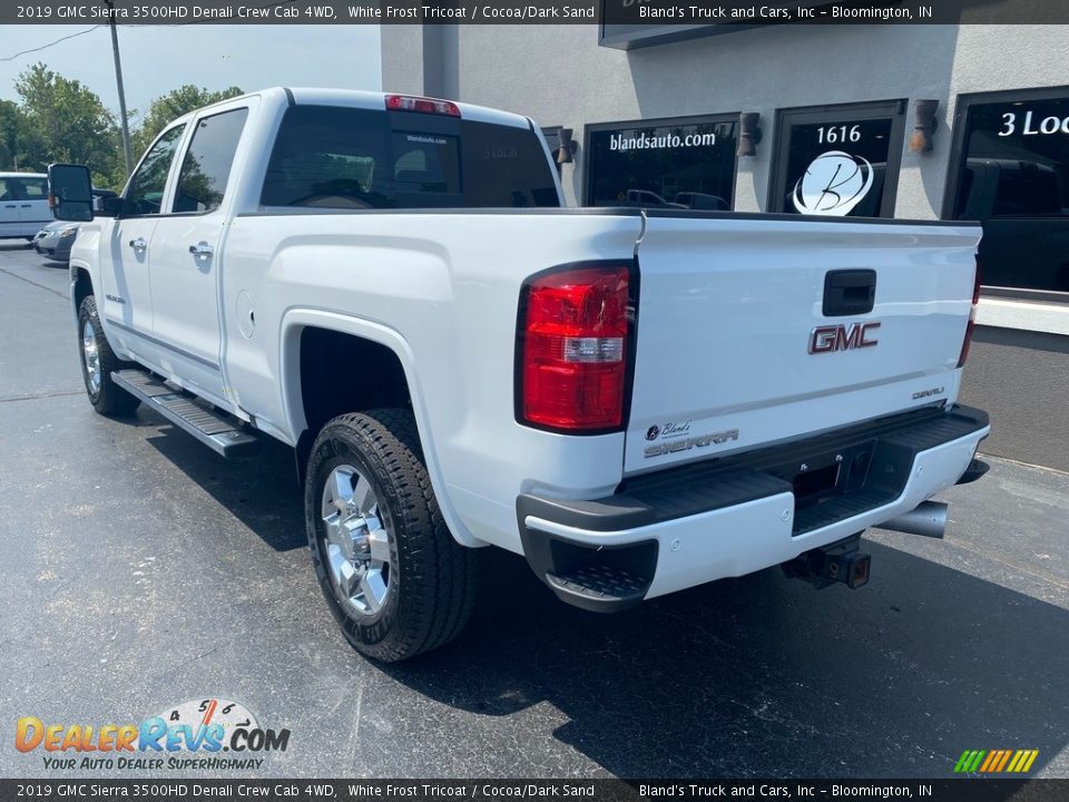 2019 GMC Sierra 3500HD Denali Crew Cab 4WD White Frost Tricoat / Cocoa/Dark Sand Photo #7