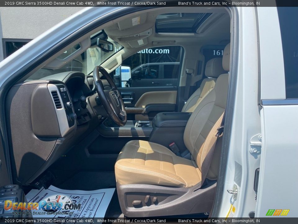 2019 GMC Sierra 3500HD Denali Crew Cab 4WD White Frost Tricoat / Cocoa/Dark Sand Photo #11