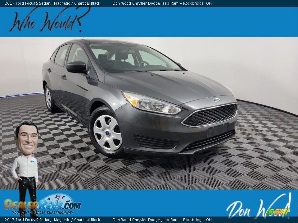 2017 Ford Focus S Sedan Magnetic / Charcoal Black Photo #1