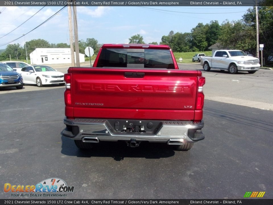 2021 Chevrolet Silverado 1500 LTZ Crew Cab 4x4 Cherry Red Tintcoat / Gideon/Very Dark Atmosphere Photo #4