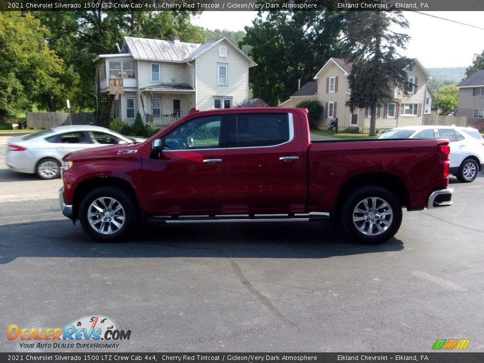 2021 Chevrolet Silverado 1500 LTZ Crew Cab 4x4 Cherry Red Tintcoat / Gideon/Very Dark Atmosphere Photo #6