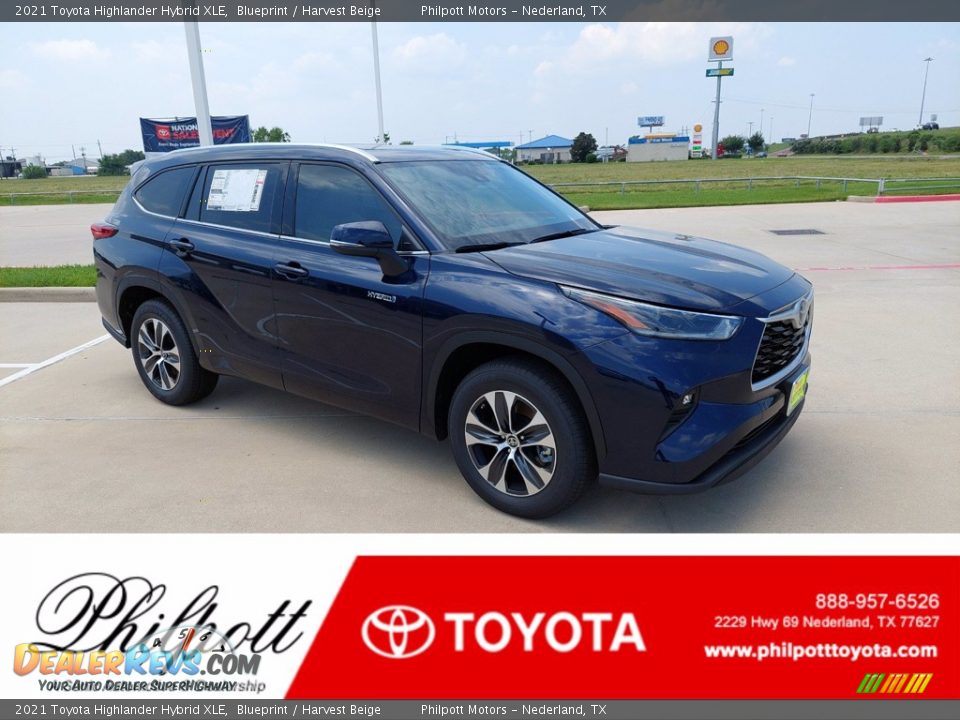 2021 Toyota Highlander Hybrid XLE Blueprint / Harvest Beige Photo #1
