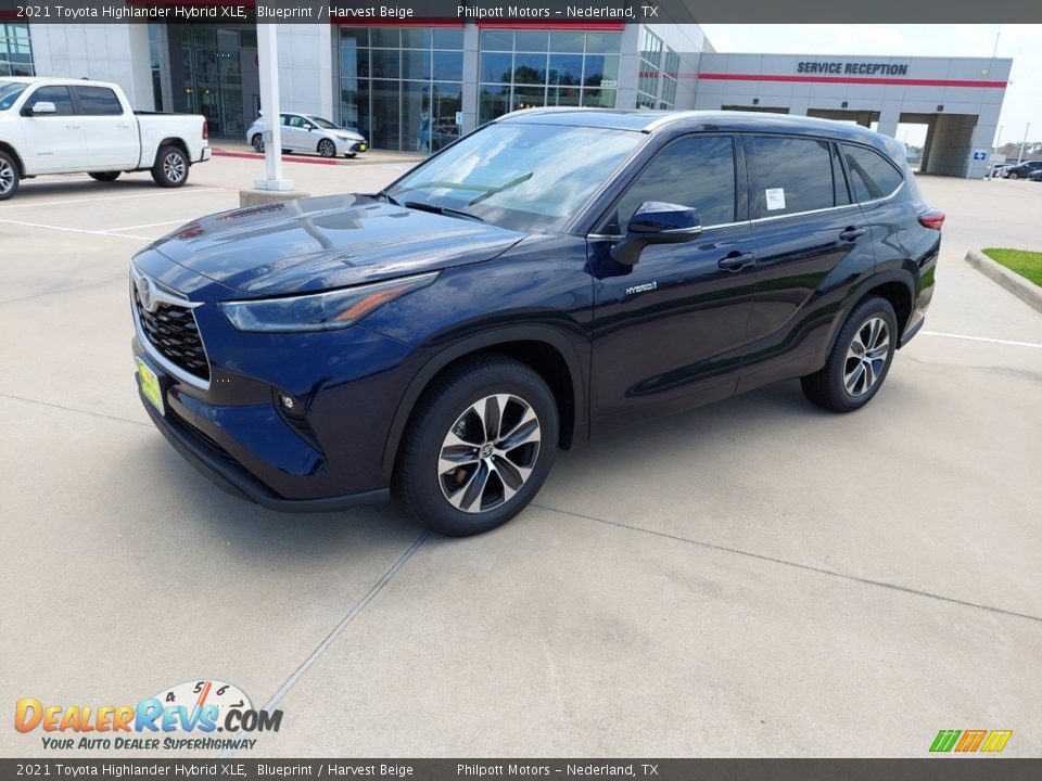 2021 Toyota Highlander Hybrid XLE Blueprint / Harvest Beige Photo #3