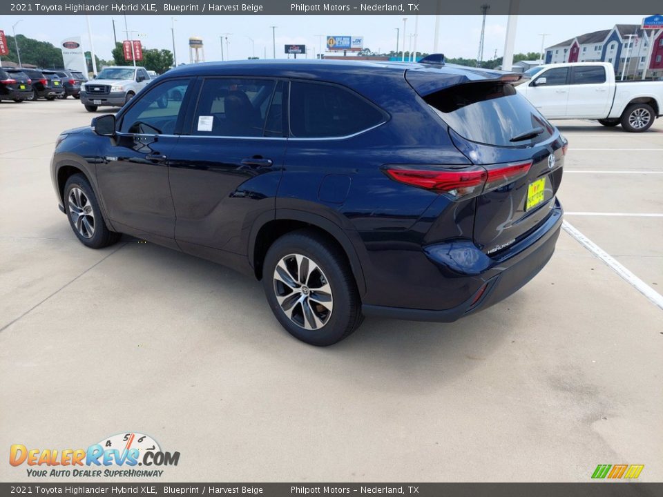 2021 Toyota Highlander Hybrid XLE Blueprint / Harvest Beige Photo #4