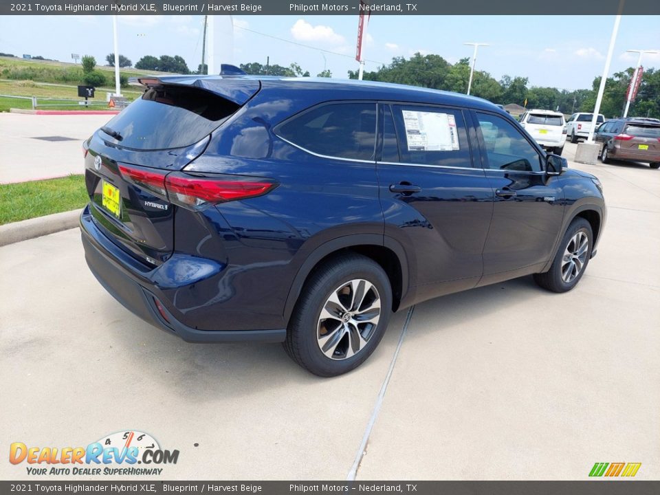 2021 Toyota Highlander Hybrid XLE Blueprint / Harvest Beige Photo #6