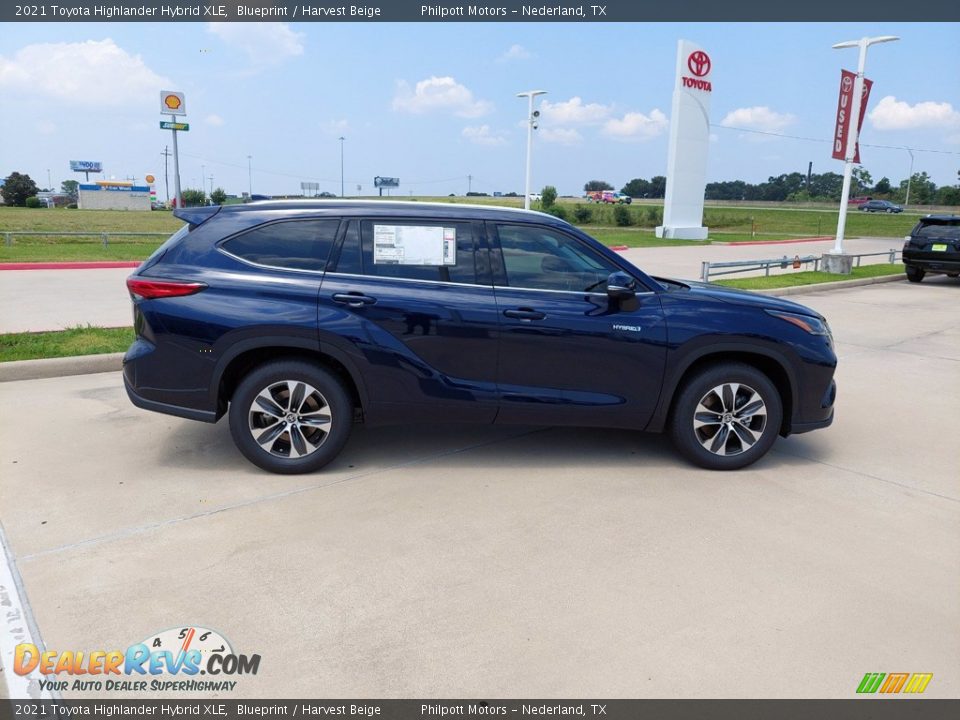 2021 Toyota Highlander Hybrid XLE Blueprint / Harvest Beige Photo #7