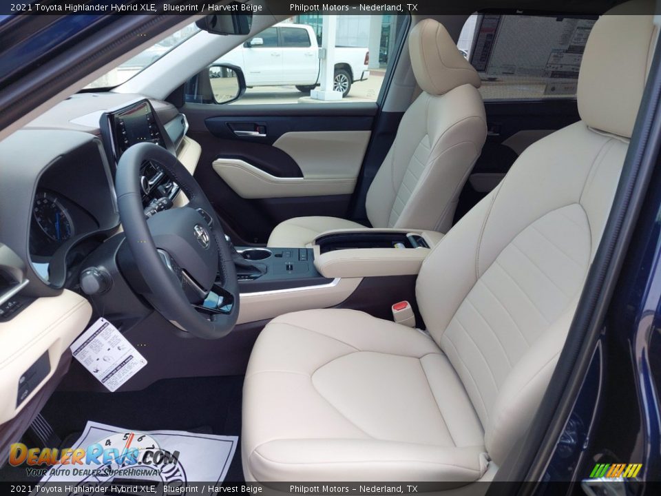 2021 Toyota Highlander Hybrid XLE Blueprint / Harvest Beige Photo #9