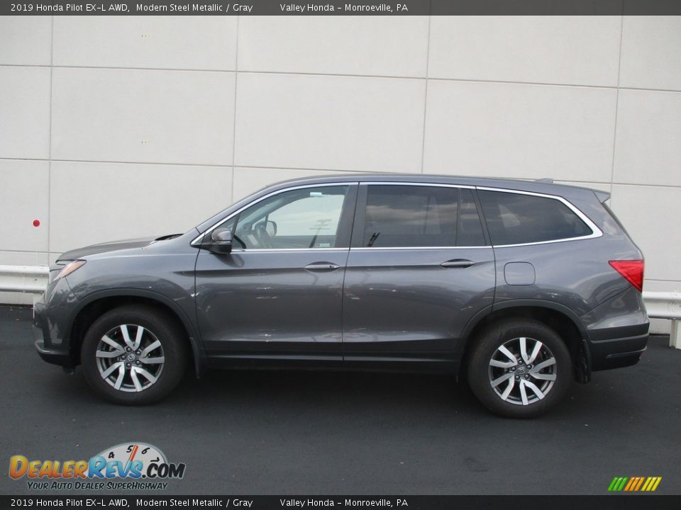 2019 Honda Pilot EX-L AWD Modern Steel Metallic / Gray Photo #2