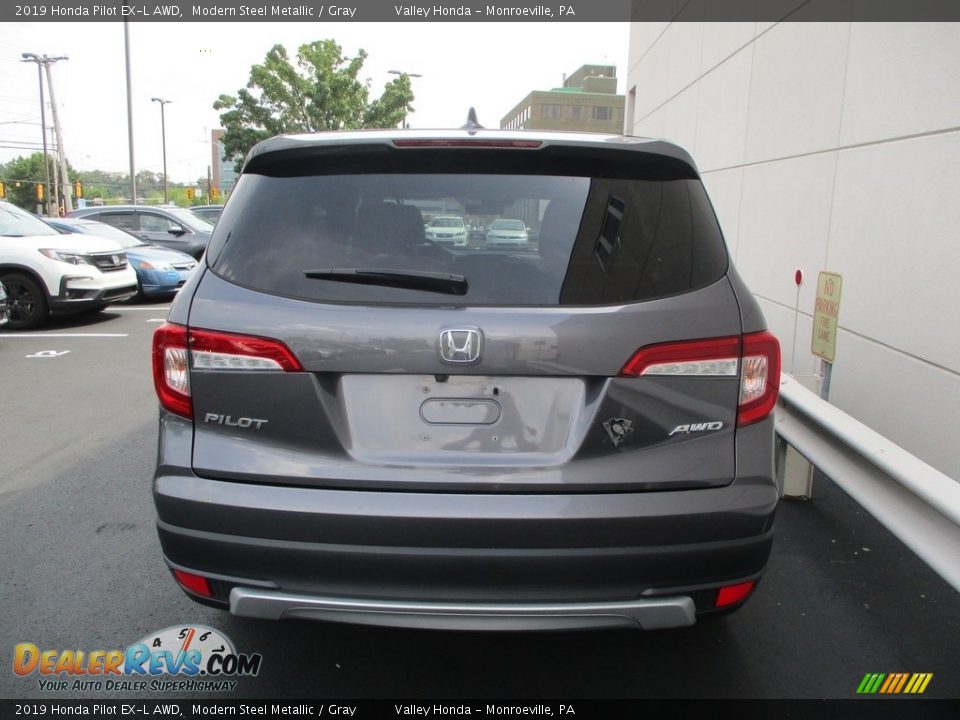 2019 Honda Pilot EX-L AWD Modern Steel Metallic / Gray Photo #4