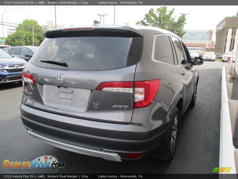 2019 Honda Pilot EX-L AWD Modern Steel Metallic / Gray Photo #5