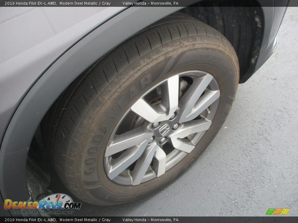 2019 Honda Pilot EX-L AWD Modern Steel Metallic / Gray Photo #6