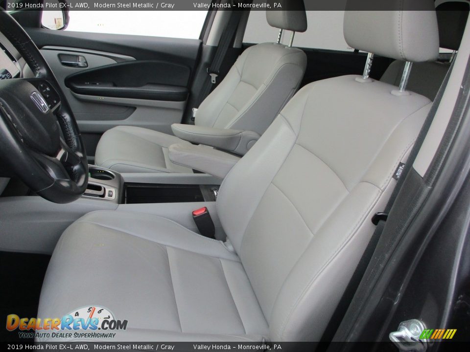 2019 Honda Pilot EX-L AWD Modern Steel Metallic / Gray Photo #10