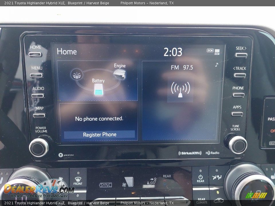 2021 Toyota Highlander Hybrid XLE Blueprint / Harvest Beige Photo #18