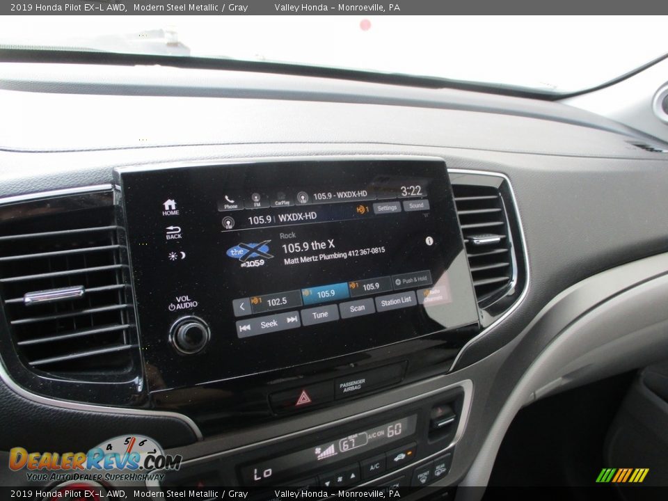 2019 Honda Pilot EX-L AWD Modern Steel Metallic / Gray Photo #15