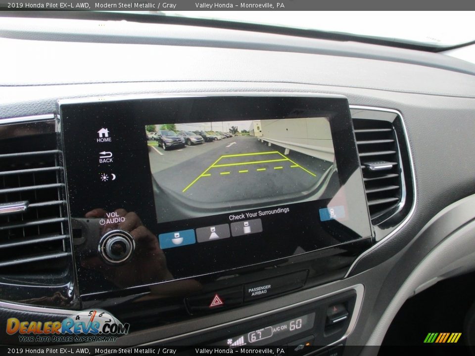 2019 Honda Pilot EX-L AWD Modern Steel Metallic / Gray Photo #16