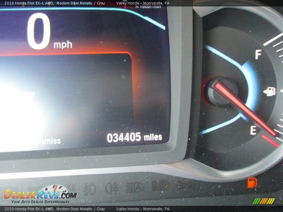 2019 Honda Pilot EX-L AWD Modern Steel Metallic / Gray Photo #20