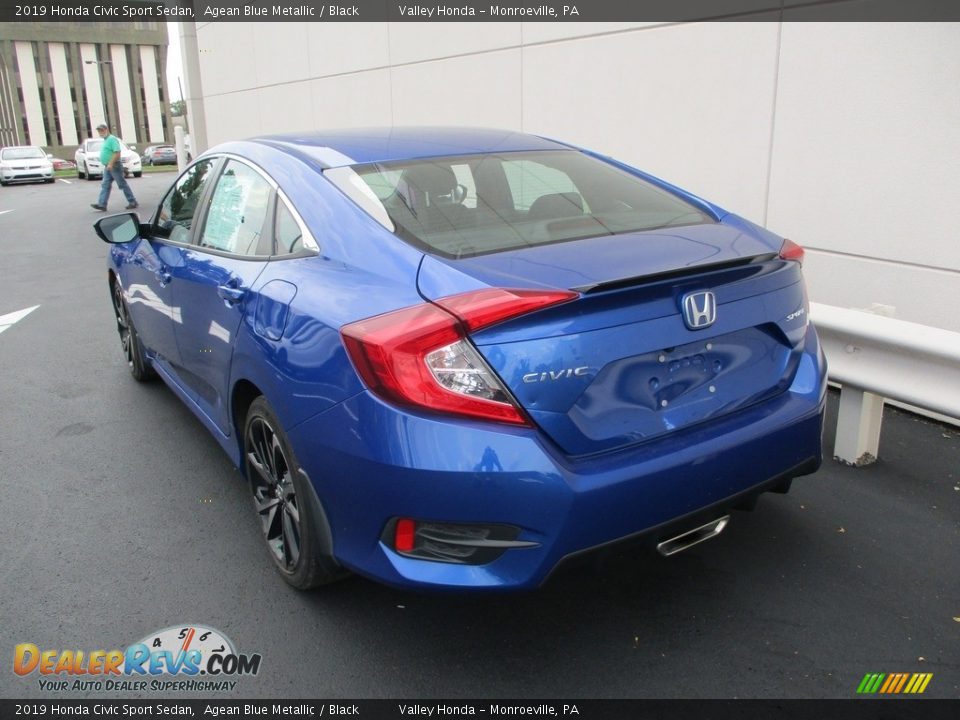 2019 Honda Civic Sport Sedan Agean Blue Metallic / Black Photo #3