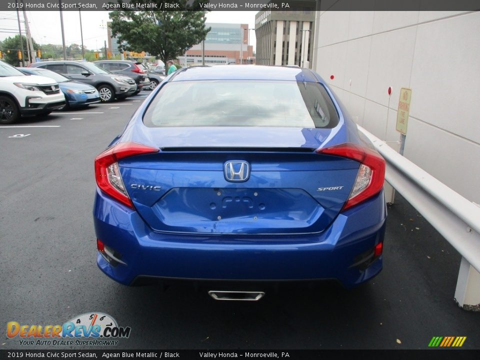2019 Honda Civic Sport Sedan Agean Blue Metallic / Black Photo #4