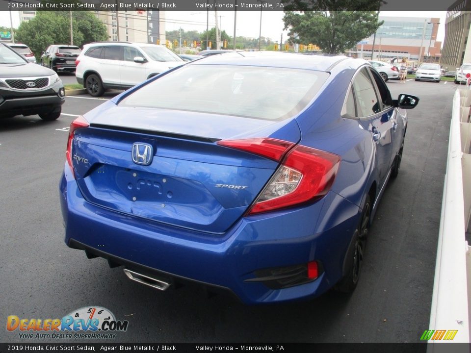 2019 Honda Civic Sport Sedan Agean Blue Metallic / Black Photo #5