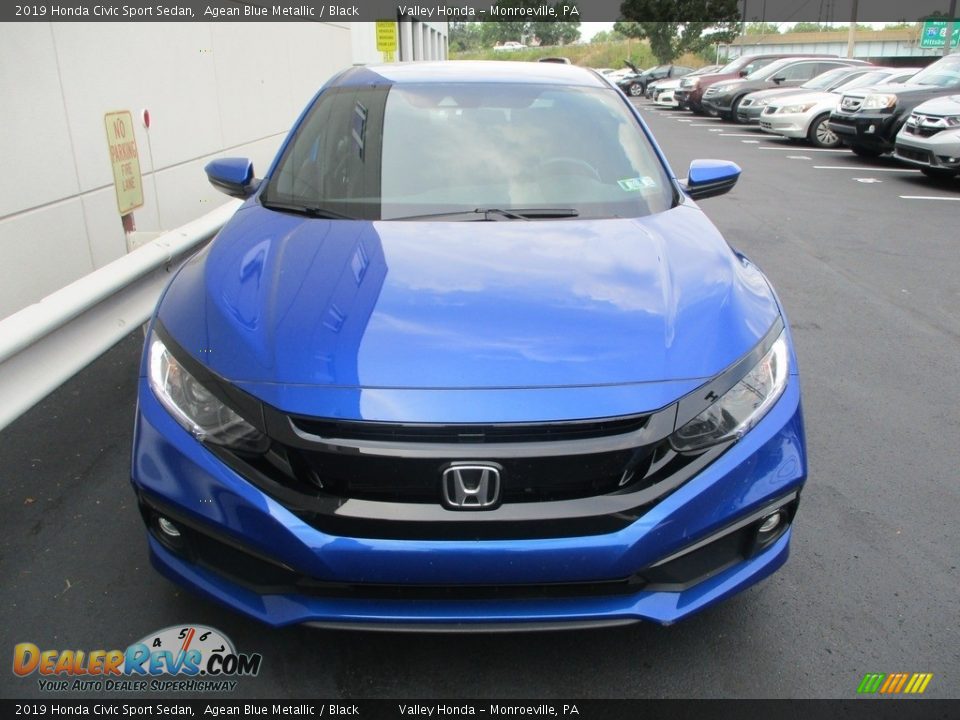 2019 Honda Civic Sport Sedan Agean Blue Metallic / Black Photo #8