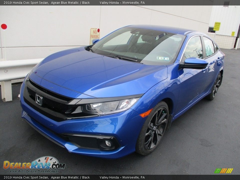 2019 Honda Civic Sport Sedan Agean Blue Metallic / Black Photo #9