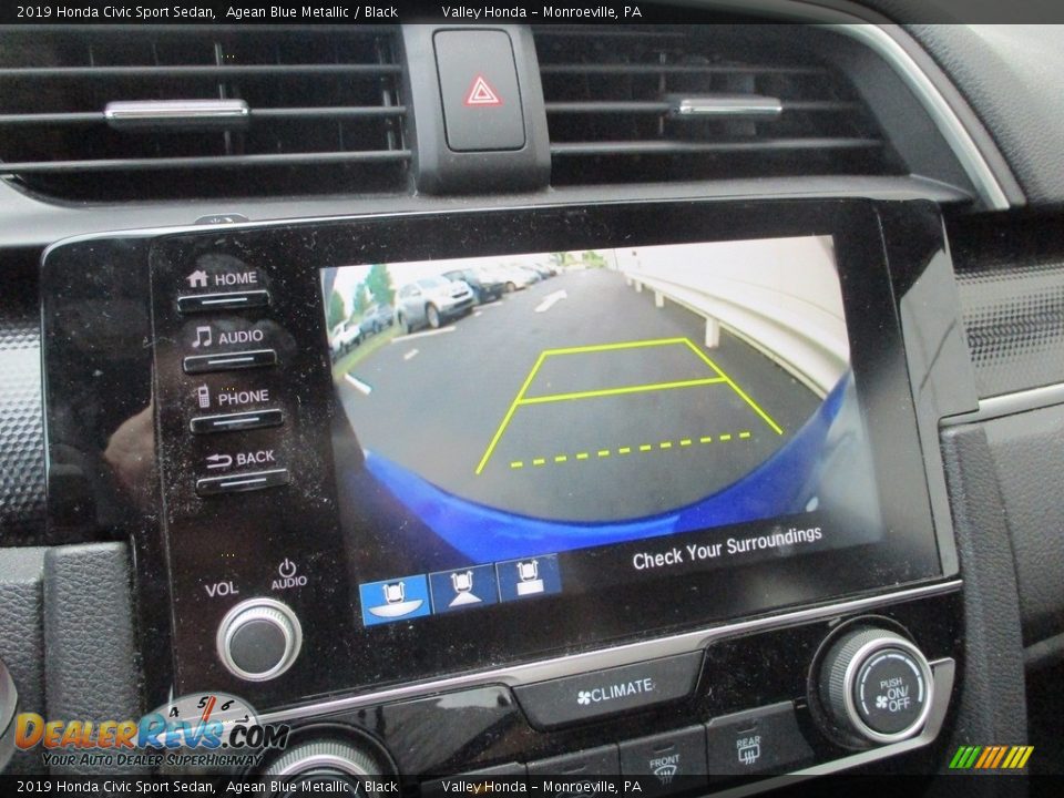 2019 Honda Civic Sport Sedan Agean Blue Metallic / Black Photo #15