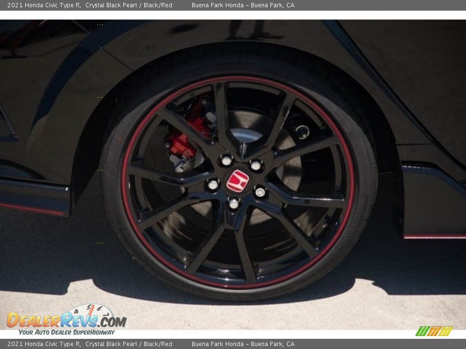 2021 Honda Civic Type R Crystal Black Pearl / Black/Red Photo #11
