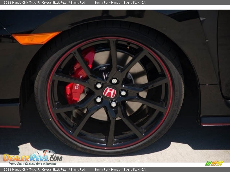 2021 Honda Civic Type R Crystal Black Pearl / Black/Red Photo #14