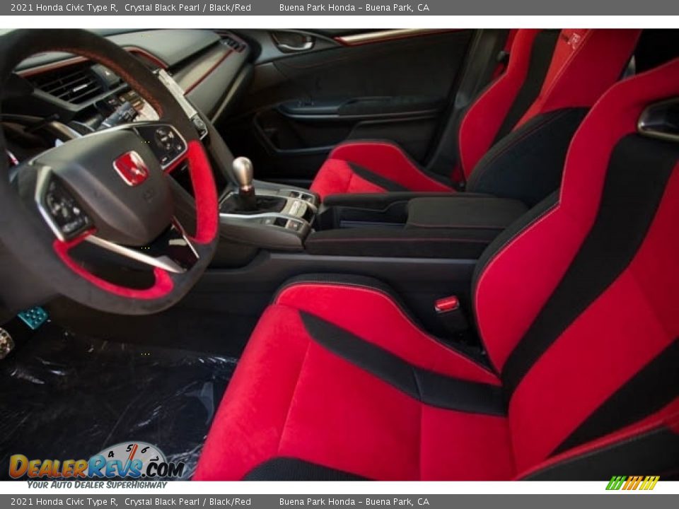 2021 Honda Civic Type R Crystal Black Pearl / Black/Red Photo #16