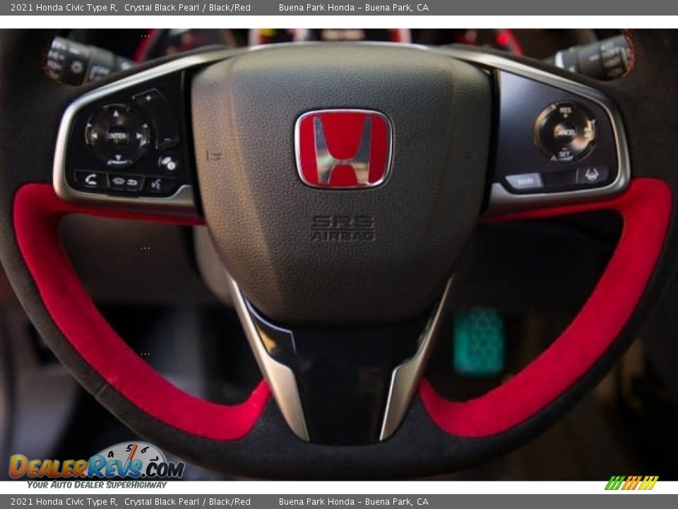 2021 Honda Civic Type R Crystal Black Pearl / Black/Red Photo #20