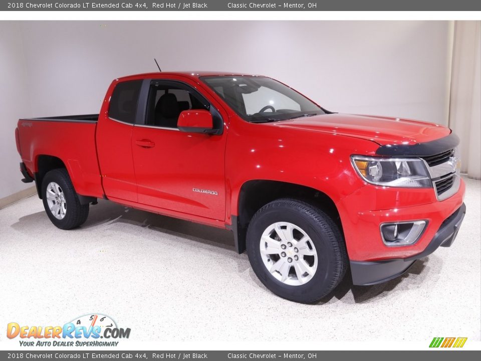 Red Hot 2018 Chevrolet Colorado LT Extended Cab 4x4 Photo #1