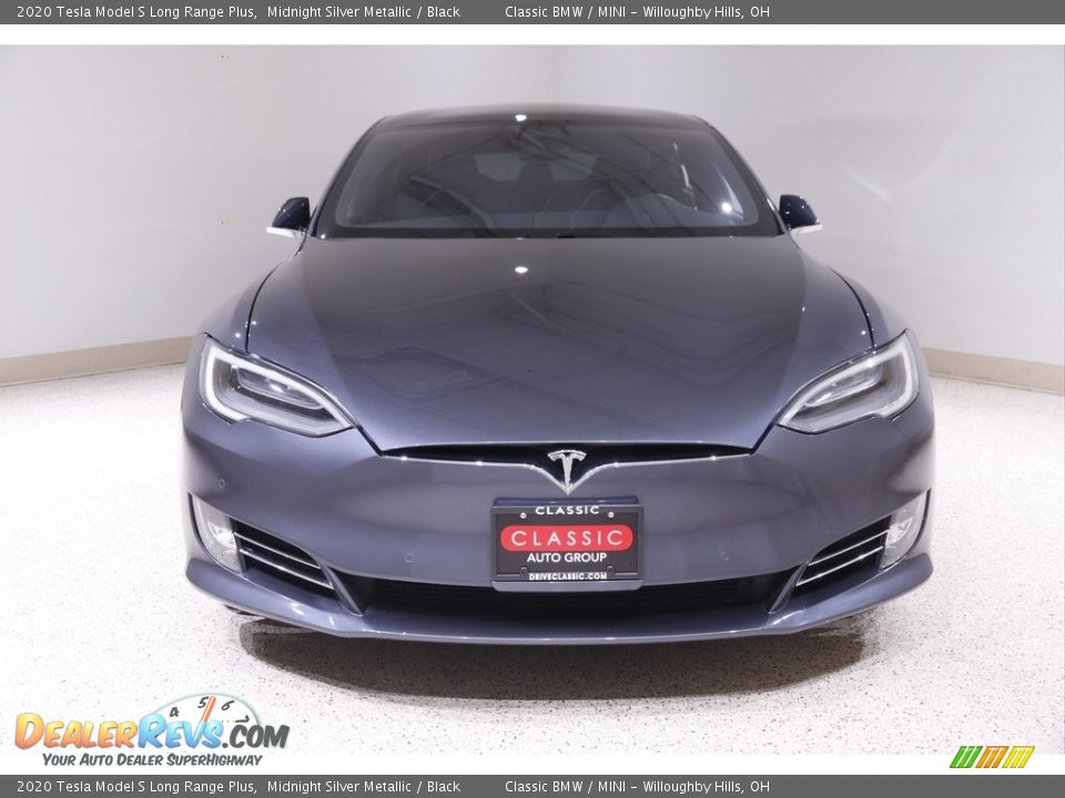 2020 Tesla Model S Long Range Plus Midnight Silver Metallic / Black Photo #2