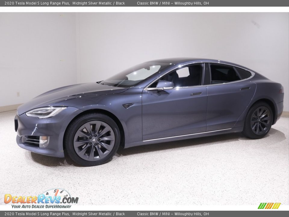 Midnight Silver Metallic 2020 Tesla Model S Long Range Plus Photo #3