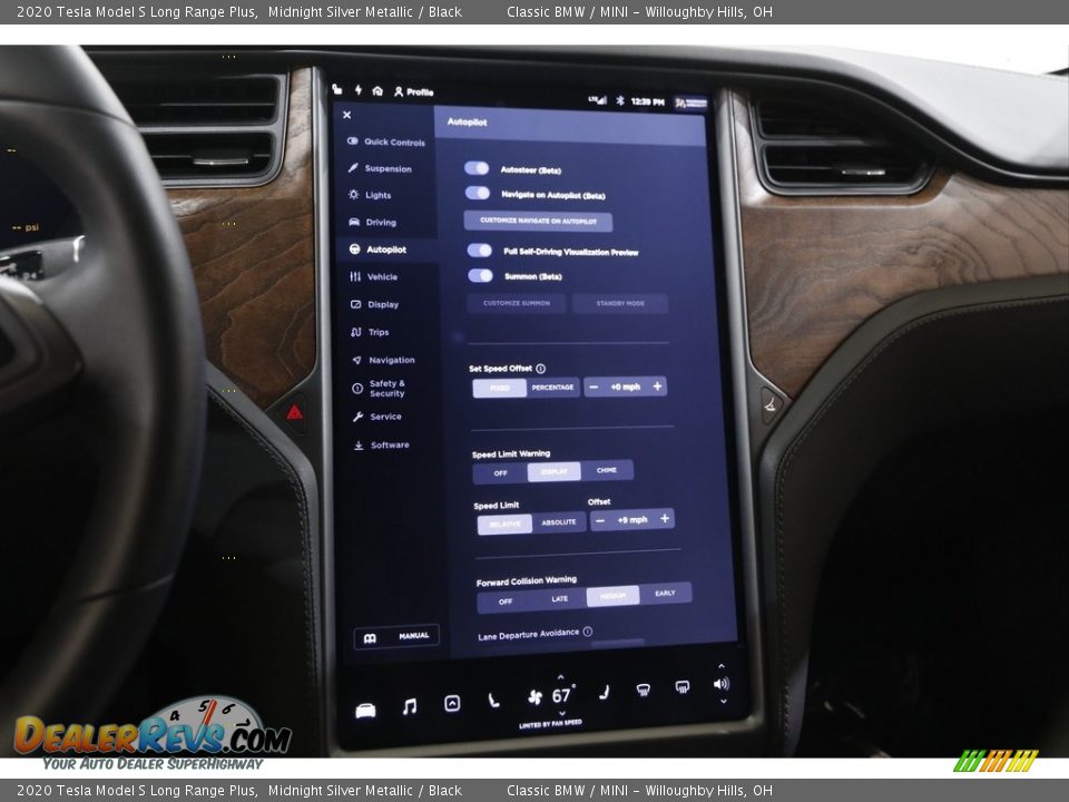 Controls of 2020 Tesla Model S Long Range Plus Photo #13