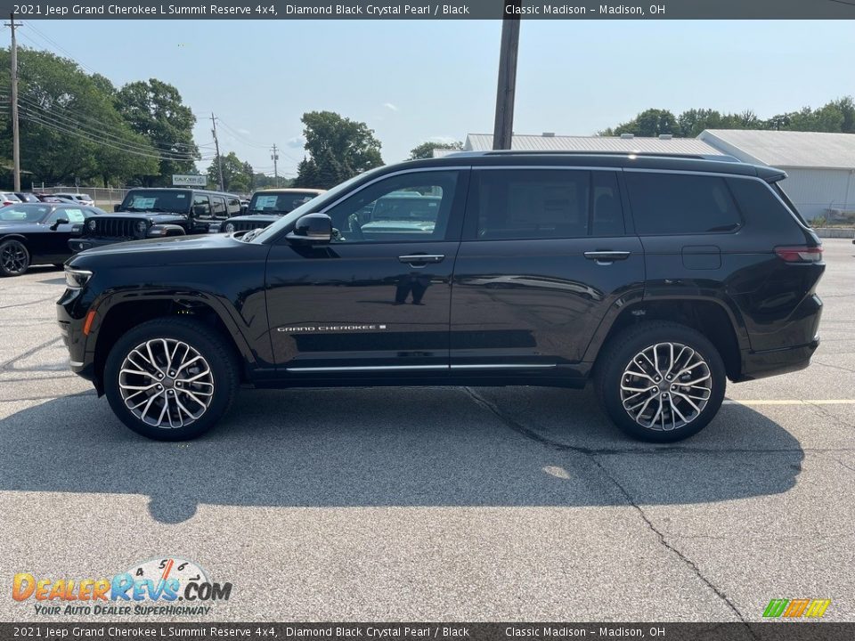 2021 Jeep Grand Cherokee L Summit Reserve 4x4 Diamond Black Crystal Pearl / Black Photo #3