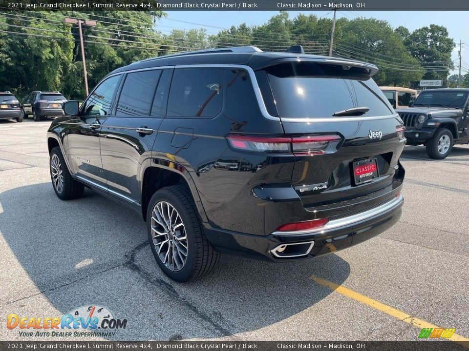 2021 Jeep Grand Cherokee L Summit Reserve 4x4 Diamond Black Crystal Pearl / Black Photo #4