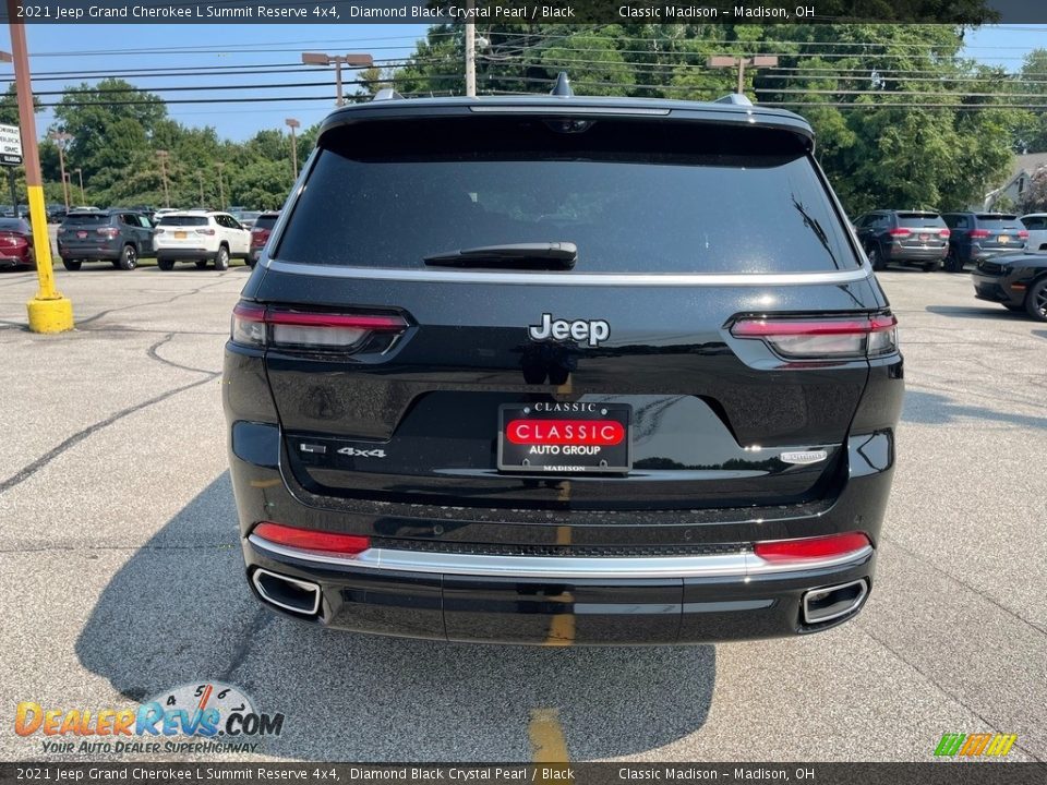 2021 Jeep Grand Cherokee L Summit Reserve 4x4 Diamond Black Crystal Pearl / Black Photo #5