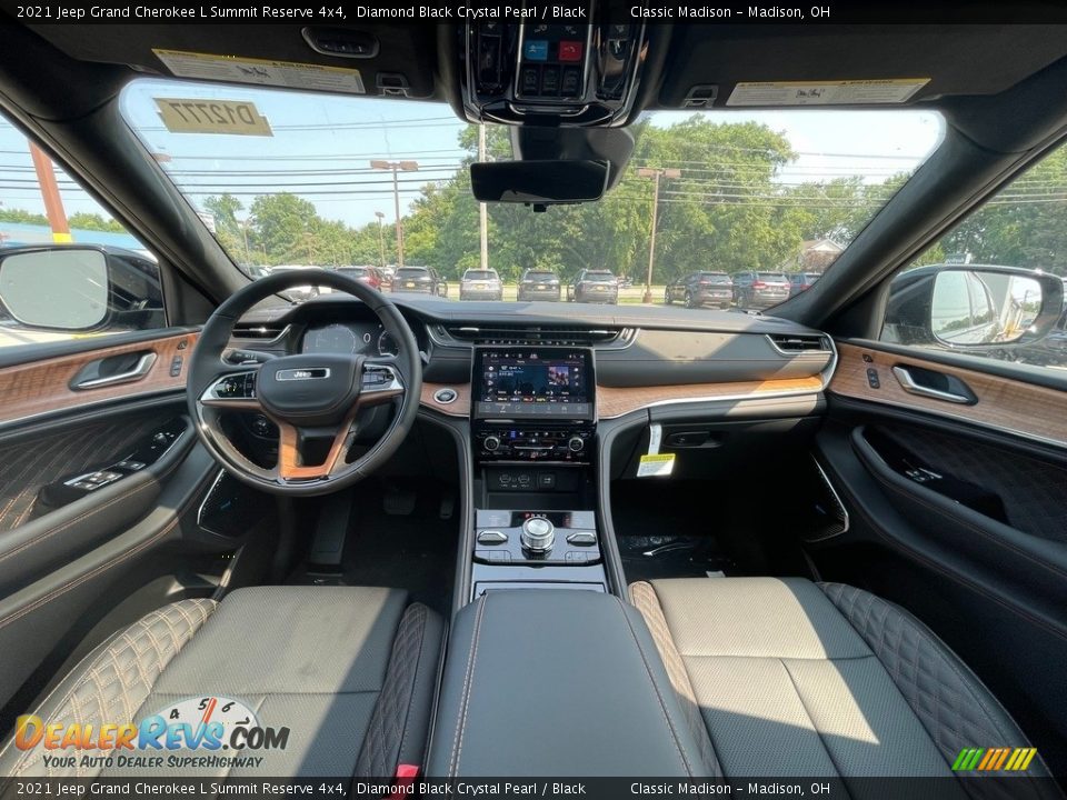2021 Jeep Grand Cherokee L Summit Reserve 4x4 Diamond Black Crystal Pearl / Black Photo #8