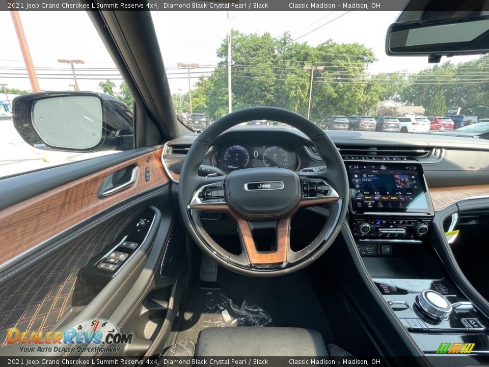 2021 Jeep Grand Cherokee L Summit Reserve 4x4 Diamond Black Crystal Pearl / Black Photo #9