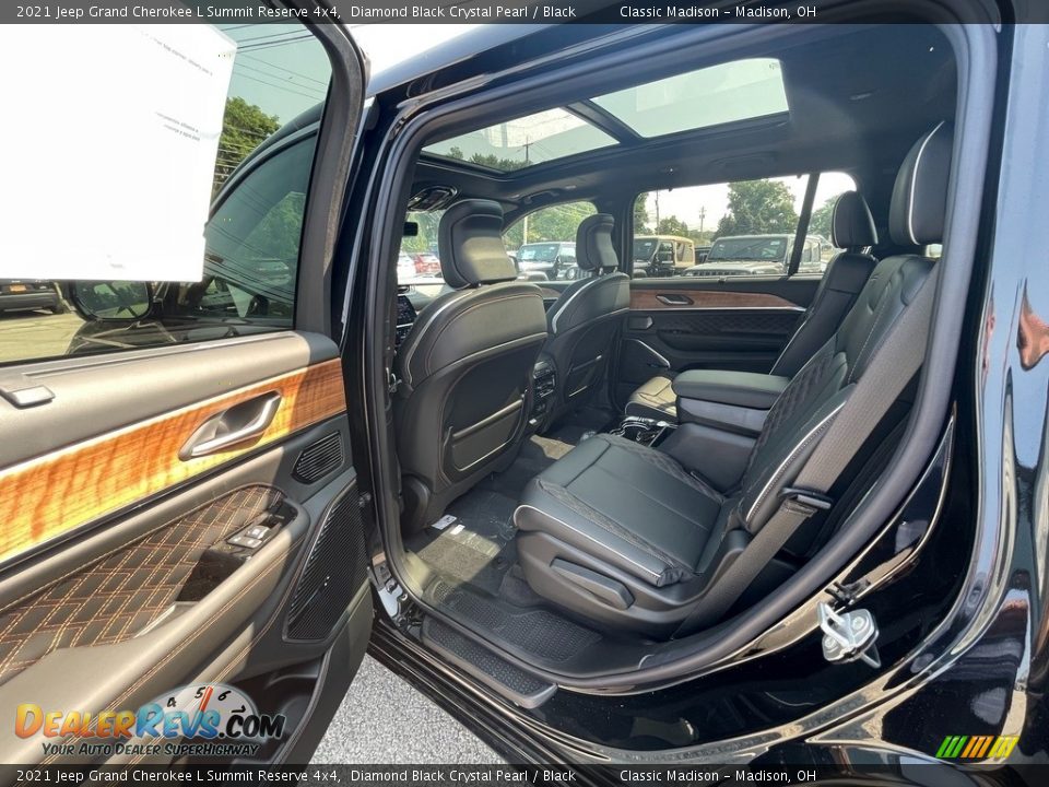2021 Jeep Grand Cherokee L Summit Reserve 4x4 Diamond Black Crystal Pearl / Black Photo #10