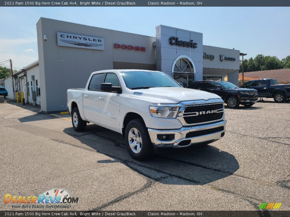 2021 Ram 1500 Big Horn Crew Cab 4x4 Bright White / Diesel Gray/Black Photo #1