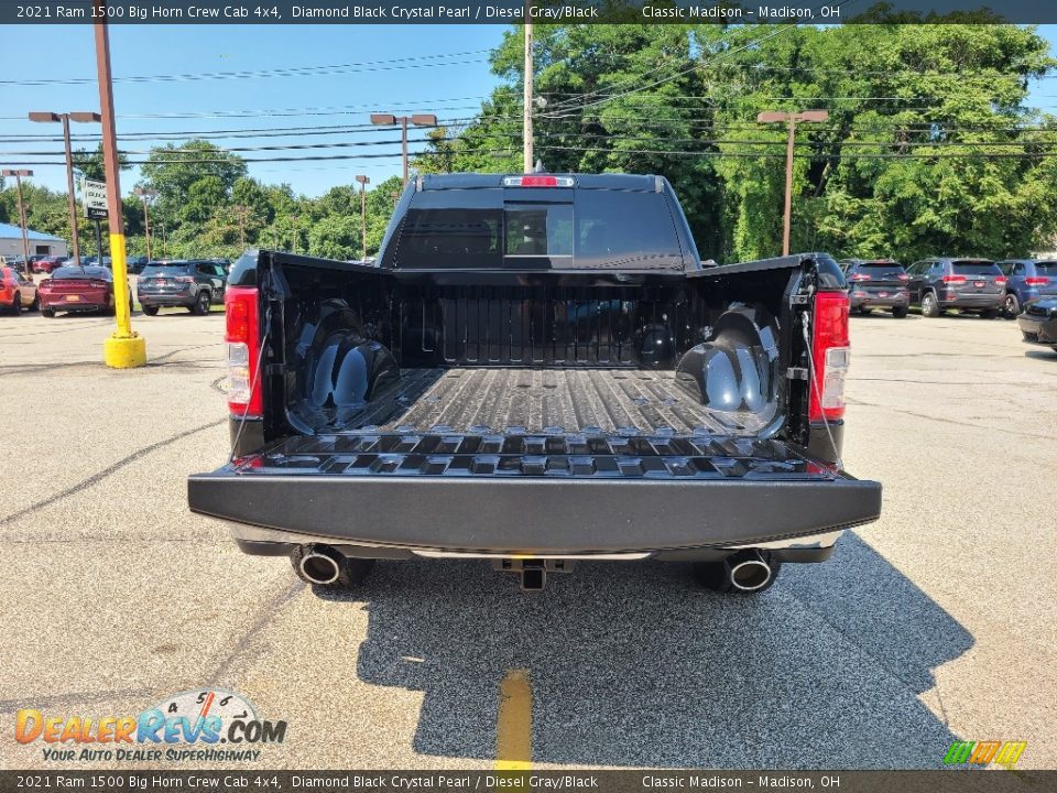2021 Ram 1500 Big Horn Crew Cab 4x4 Diamond Black Crystal Pearl / Diesel Gray/Black Photo #6