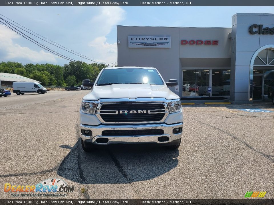 2021 Ram 1500 Big Horn Crew Cab 4x4 Bright White / Diesel Gray/Black Photo #2