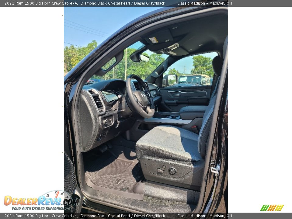 2021 Ram 1500 Big Horn Crew Cab 4x4 Diamond Black Crystal Pearl / Diesel Gray/Black Photo #7