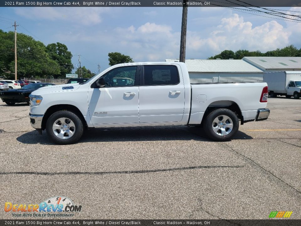 2021 Ram 1500 Big Horn Crew Cab 4x4 Bright White / Diesel Gray/Black Photo #3