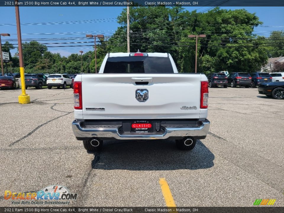 2021 Ram 1500 Big Horn Crew Cab 4x4 Bright White / Diesel Gray/Black Photo #5