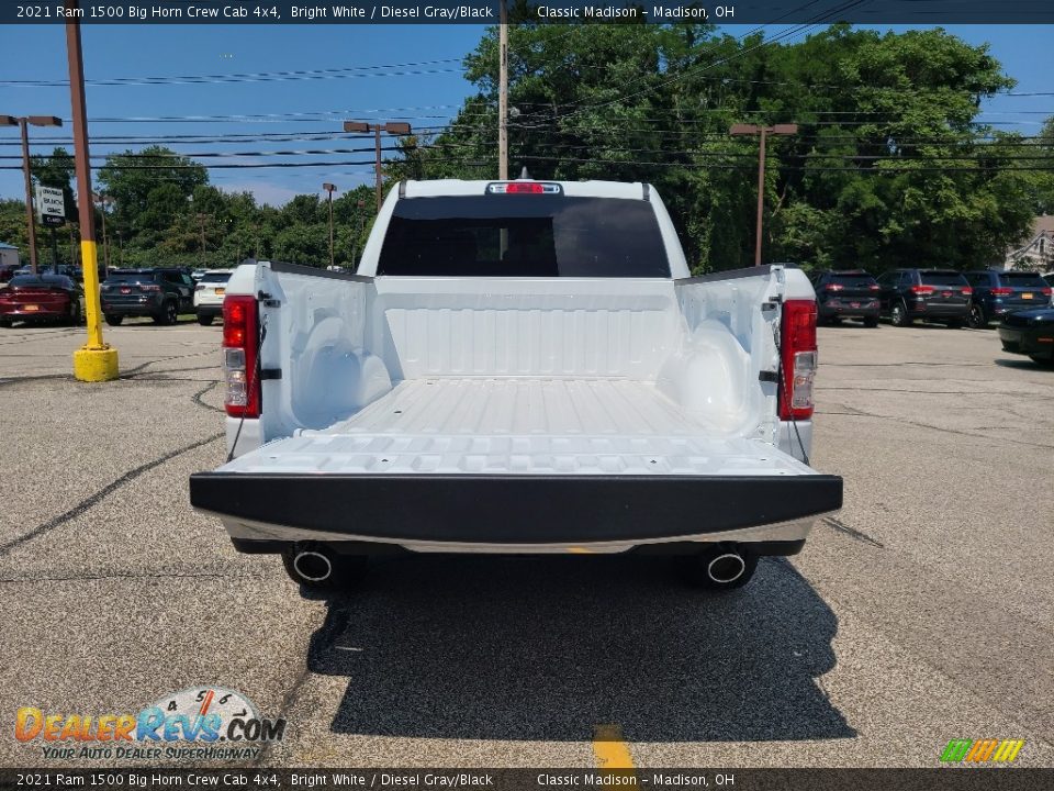 2021 Ram 1500 Big Horn Crew Cab 4x4 Bright White / Diesel Gray/Black Photo #6